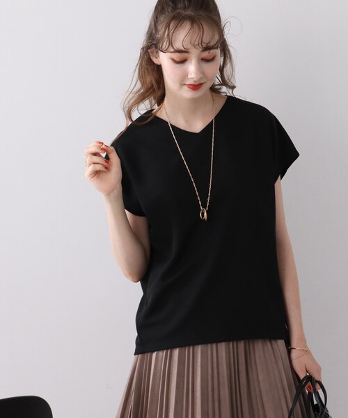 DRESKIP(ドレスキップ)の「◆カットミラノフレンチプルオーバー(Tシャツ/カットソー・レディース・ライトブルー/オフホワイト/グレー系その他/ホワイト系4/ダークブラウン/ブラック/パープル系/ライトベージュ・00)」の4枚目の写真