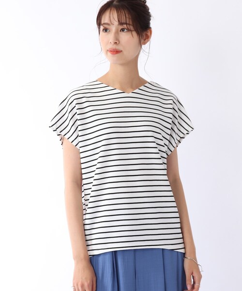 DRESKIP(ドレスキップ)の「◆カットミラノフレンチプルオーバー(Tシャツ/カットソー・レディース・ライトブルー/オフホワイト/グレー系その他/ホワイト系4/ダークブラウン/ブラック/パープル系/ライトベージュ・00)」の13枚目の写真
