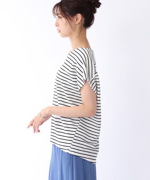 DRESKIP(ドレスキップ)の「◆カットミラノフレンチプルオーバー(Tシャツ/カットソー・レディース・ライトブルー/オフホワイト/グレー系その他/ホワイト系4/ダークブラウン/ブラック/パープル系/ライトベージュ・00)」の22枚目の写真