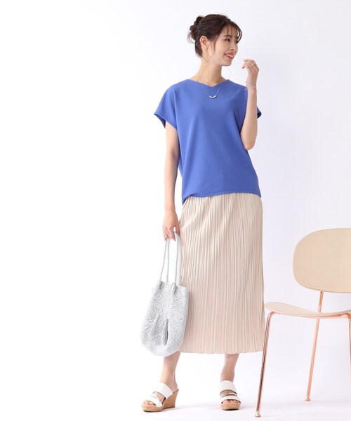 DRESKIP(ドレスキップ)の「◆カットミラノフレンチプルオーバー(Tシャツ/カットソー・レディース・ライトブルー/オフホワイト/グレー系その他/ホワイト系4/ダークブラウン/ブラック/パープル系/ライトベージュ・00)」の19枚目の写真