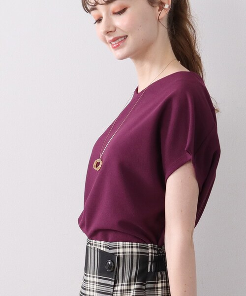DRESKIP(ドレスキップ)の「◆カットミラノフレンチプルオーバー(Tシャツ/カットソー・レディース・ライトブルー/オフホワイト/グレー系その他/ホワイト系4/ダークブラウン/ブラック/パープル系/ライトベージュ・00)」の12枚目の写真