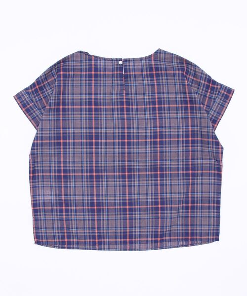 Lugnoncure（ルノンキュール）の「【イージーケア】チェック柄ブラウス（シャツ/ブラウス・レディース・ホワイト/ベージュ/ブルー・ﾌﾘ-）」の4枚目の写真