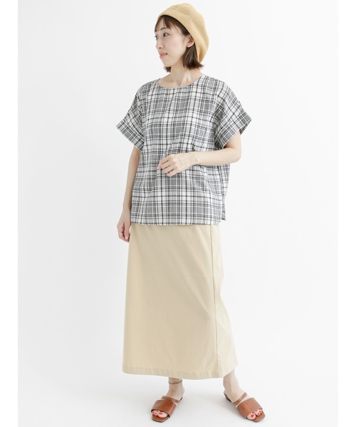 Lugnoncure（ルノンキュール）の「【イージーケア】チェック柄ブラウス（シャツ/ブラウス・レディース・ホワイト/ベージュ/ブルー・ﾌﾘ-）」の11枚目の写真