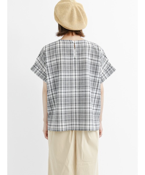 Lugnoncure（ルノンキュール）の「【イージーケア】チェック柄ブラウス（シャツ/ブラウス・レディース・ホワイト/ベージュ/ブルー・ﾌﾘ-）」の6枚目の写真