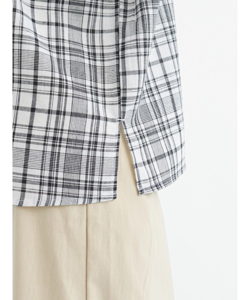 Lugnoncure（ルノンキュール）の「【イージーケア】チェック柄ブラウス（シャツ/ブラウス・レディース・ホワイト/ベージュ/ブルー・ﾌﾘ-）」の10枚目の写真