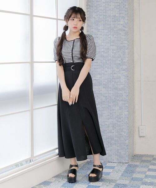 ems excite(エムズエキサイト)の「スクエアギンガムCT(Tシャツ/カットソー・レディース・ホワイト系その他/オレンジ系その他2/グリーン系その他2・FREE)」の4枚目の写真