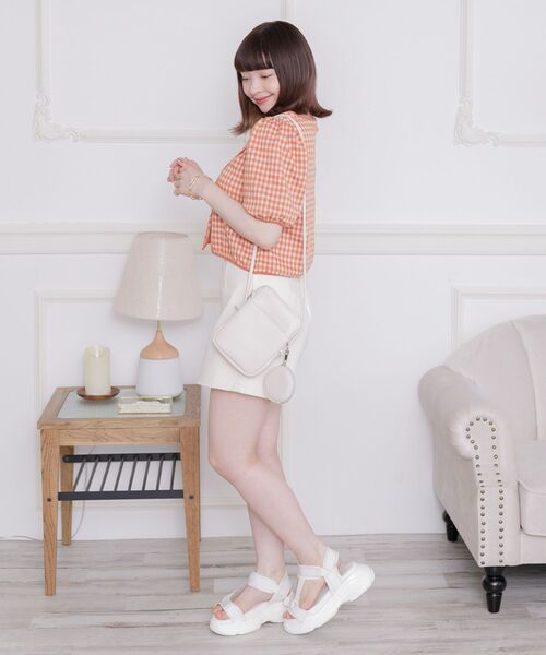 ems excite(エムズエキサイト)の「スクエアギンガムCT(Tシャツ/カットソー・レディース・ホワイト系その他/オレンジ系その他2/グリーン系その他2・FREE)」の21枚目の写真