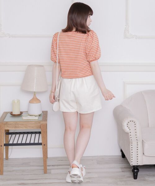 ems excite(エムズエキサイト)の「スクエアギンガムCT(Tシャツ/カットソー・レディース・ホワイト系その他/オレンジ系その他2/グリーン系その他2・FREE)」の22枚目の写真