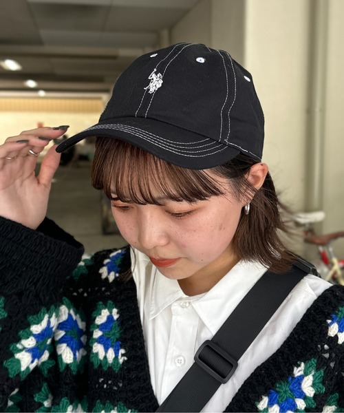 U.S. POLO ASSN.(ユーエスポロアッスン)の「1ポイント刺繍ツイルキャップ(キャップ・メンズ・ブラック/アイボリー/ベージュ/オフホワイト/ブラック系その他/ベージュ系その他/ブラウン/カーキ/ネイビー/グリーン/ベージュ系その他2/ブラック系その他2/モカ/チャコールグレー/ベージュ系その他3/ブラック系その他3/ベージュ系その他6/ブルー系その他/ブルー/レッド/ホワイト系その他/ベージュ系その他4・FREE)」の8枚目の写真