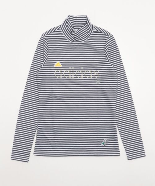 未使用 アディダス ゴルフ モックネック ボーダー カットソー Tシャツ 未使用 アディダス ゴルフ モックネック ボーダー カットソー T