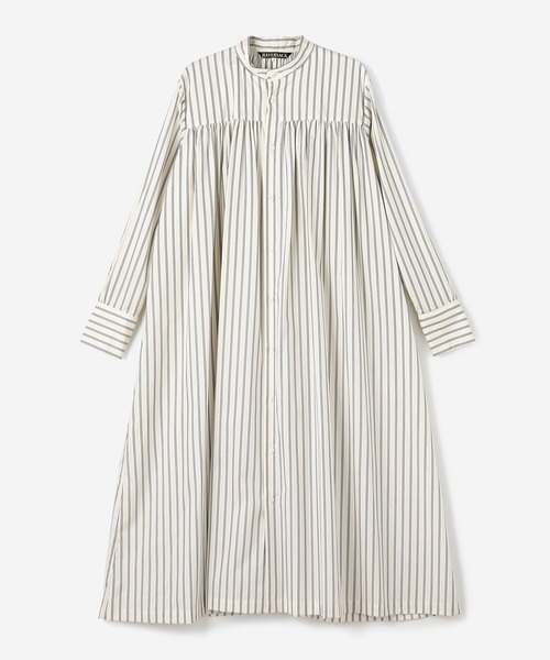 HAVERSACK(ハバーザック)の「HAVERSACK | 〈別注〉ギャザーシャツワンピース STRIPE WOMEN(シャツワンピース・レディース・ホワイト系その他5・1)」の11枚目の写真