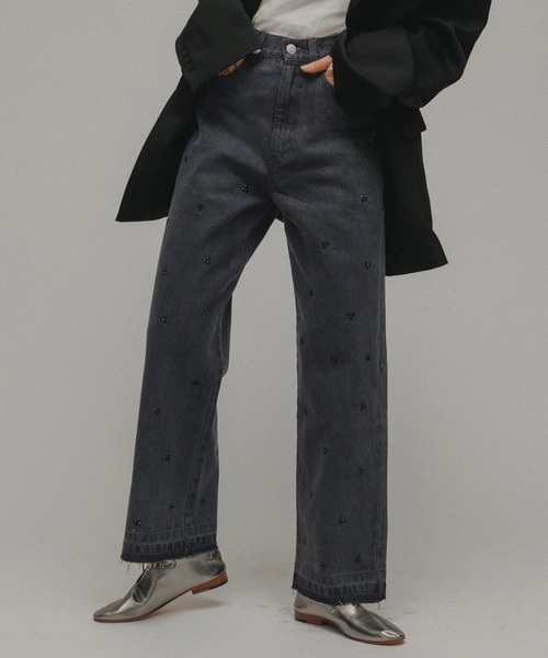 タグ付き UND BIJOU STRAIGHT DENIM PANTS Ameri（アメリ）の「UND BIJOU STRAIGHT DENIM PANTS（デニム