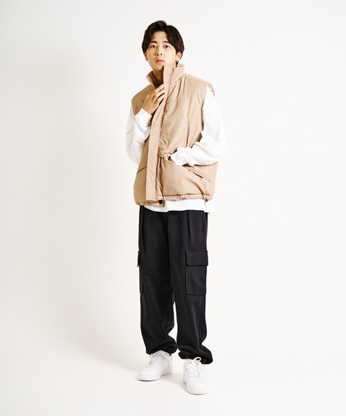 JACKROSE（ジャックローズ）の「JE-ボリューム.ベスト（ダウンベスト・メンズ・ブラック/ベージュ・M/L）」の17枚目の写真