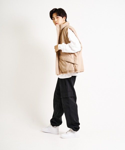 JACKROSE（ジャックローズ）の「JE-ボリューム.ベスト（ダウンベスト・メンズ・ブラック/ベージュ・M/L）」の9枚目の写真