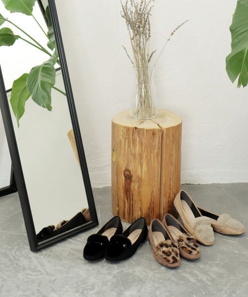 grandfleur（グランドフルール）の「フェイクファーのビット付きフラットローファーパンプス（ローファー・レディース・ブラック/ベージュ/グレイッシュベージュ・22.5cm/23.5cm/24.5cm/23.0cm/24.0cm）」の7枚目の写真