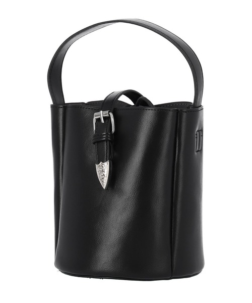 ANAP（アナップ）の「ベルトデザイン筒型バッグ（ショルダーバッグ・レディース・ブラック/オフホワイト/グリーン/モカ・FREE）」の3枚目の写真