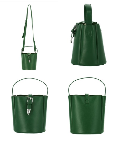 ANAP（アナップ）の「ベルトデザイン筒型バッグ（ショルダーバッグ・レディース・ブラック/オフホワイト/グリーン/モカ・FREE）」の7枚目の写真