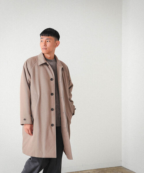 BEAMS(ビームス)の「BEAMS / イージーフィット ステンカラーコート 22FW(ステンカラーコート・メンズ・ブラック/ベージュ系・M/S/XL/L)」の12枚目の写真