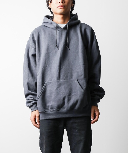 JERZEES(ジャージーズ)の「《JERZEES》NUBLEND 8.0oz裏起毛ベーシックプルオーバーパーカー【W】【it】【FE2】(パーカー・レディース・ブラック/チャコール/グレー系/サンドベージュ・X-LARGE/MEDIUM/LARGE/SMALL)」の2枚目の写真