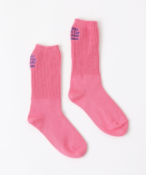 CIAOPANIC TYPY(チャオパニックティピー)の「【靴下屋×TYPY】刺繍ベタクルーソックス(ソックス/靴下・レディース・オフホワイト/ブルー/ピンク/ライム・ONE SIZE)」の22枚目の写真