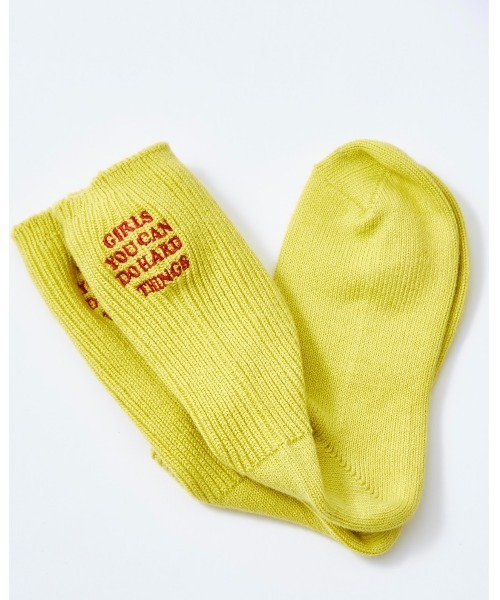 CIAOPANIC TYPY(チャオパニックティピー)の「【靴下屋×TYPY】刺繍ベタクルーソックス(ソックス/靴下・レディース・オフホワイト/ブルー/ピンク/ライム・ONE SIZE)」の9枚目の写真