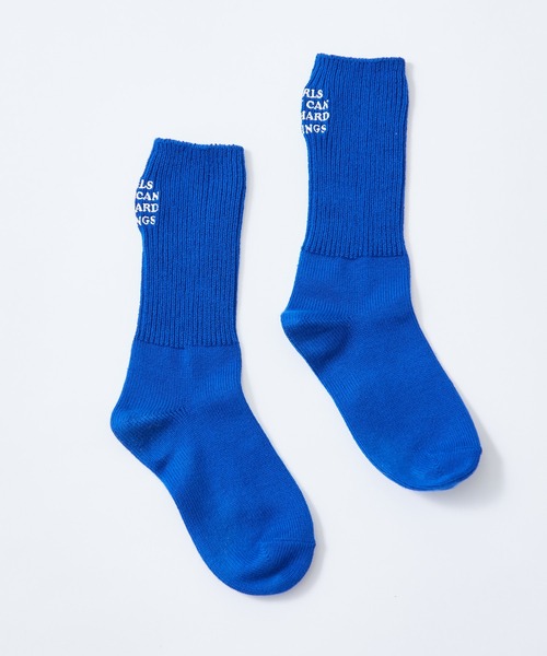 CIAOPANIC TYPY(チャオパニックティピー)の「【靴下屋×TYPY】刺繍ベタクルーソックス(ソックス/靴下・レディース・オフホワイト/ブルー/ピンク/ライム・ONE SIZE)」の21枚目の写真