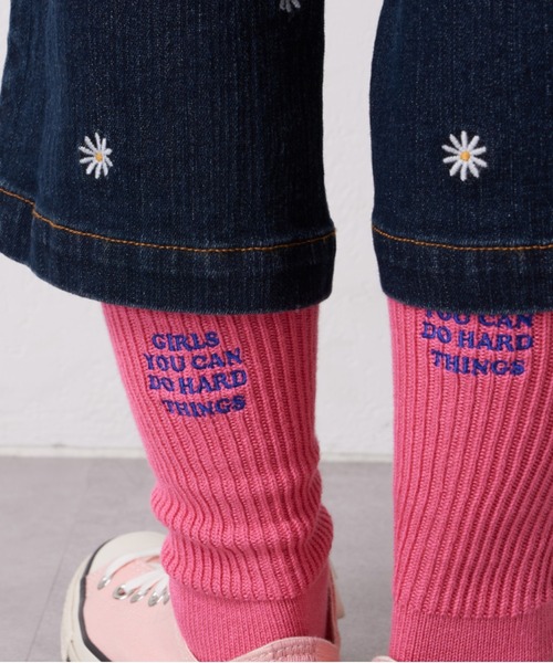 CIAOPANIC TYPY(チャオパニックティピー)の「【靴下屋×TYPY】刺繍ベタクルーソックス(ソックス/靴下・レディース・オフホワイト/ブルー/ピンク/ライム・ONE SIZE)」の15枚目の写真