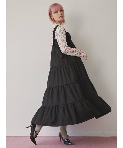 merry jenny（メリージェニー）の「knot strapティアードワンピース（ワンピース・レディース・ブラック/グレー/アイボリー・FREE）」の12枚目の写真