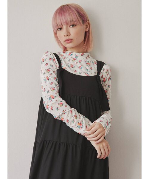 merry jenny（メリージェニー）の「knot strapティアードワンピース（ワンピース・レディース・ブラック/グレー/アイボリー・FREE）」の9枚目の写真