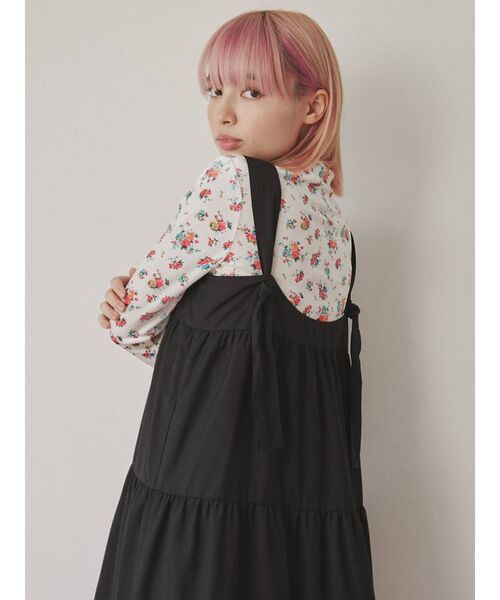 merry jenny（メリージェニー）の「knot strapティアードワンピース（ワンピース・レディース・ブラック/グレー/アイボリー・FREE）」の7枚目の写真