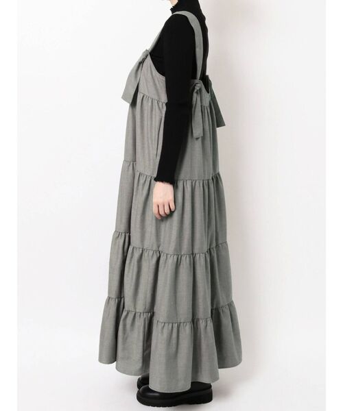 merry jenny（メリージェニー）の「knot strapティアードワンピース（ワンピース・レディース・ブラック/グレー/アイボリー・FREE）」の19枚目の写真