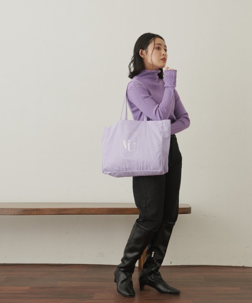 VANNIE U（ヴァニーユー）の「オーバルロゴトートバッグ/推しトート/ダブルポケット付（トートバッグ・レディース・グリーン/レッド/ピンク/イエロー/オレンジ/パープル/アイボリー/ブラック/ブルー・FREE）」の13枚目の写真