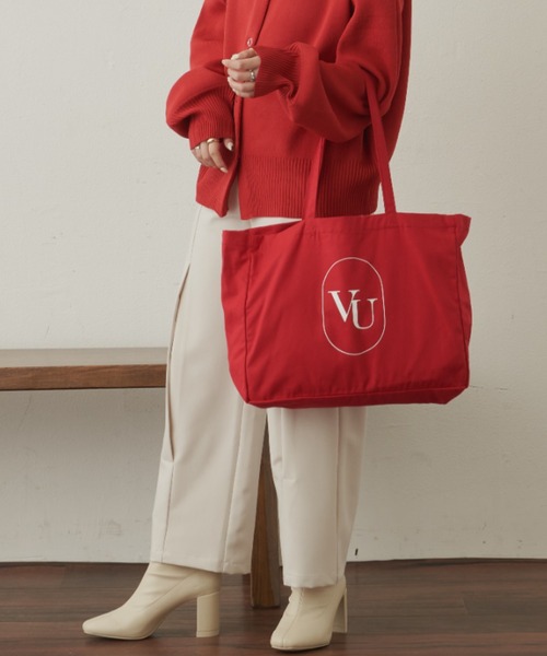 VANNIE U（ヴァニーユー）の「オーバルロゴトートバッグ/推しトート/ダブルポケット付（トートバッグ・レディース・グリーン/レッド/ピンク/イエロー/オレンジ/パープル/アイボリー/ブラック/ブルー・FREE）」の20枚目の写真