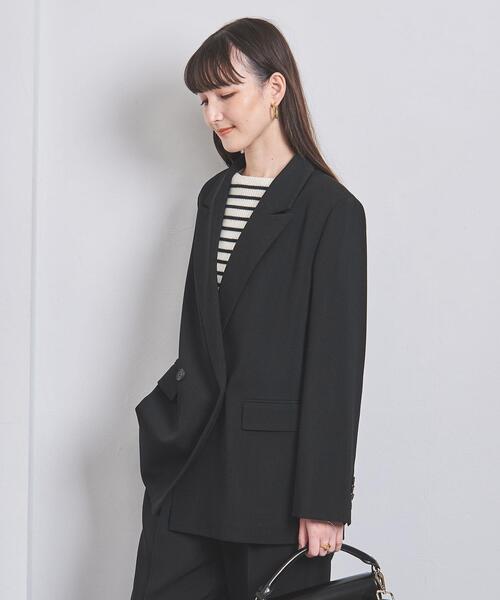 UNITED ARROWS（ユナイテッドアローズ）の「P/W 2BW ジャケット（テーラードジャケット・レディース・ブラック/ダークブラウン・34/36/38）」の6枚目の写真