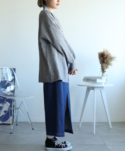 aimoha(アイモハ)の「シンプルチュニックトッパー カーディガン(カーディガン/ボレロ・レディース・ホワイト/ベージュ/ブラック/チョコ/グレー・FREE)」の13枚目の写真