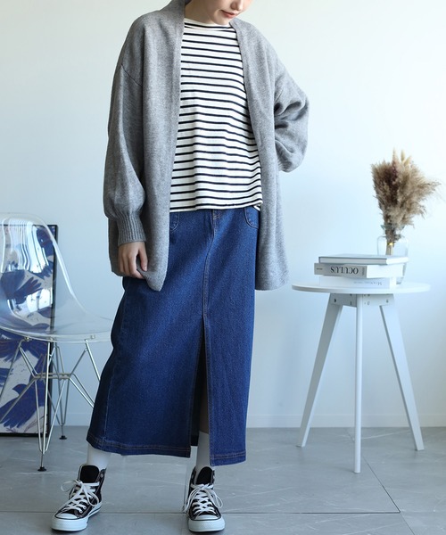 aimoha(アイモハ)の「シンプルチュニックトッパー カーディガン(カーディガン/ボレロ・レディース・ホワイト/ベージュ/ブラック/チョコ/グレー・FREE)」の21枚目の写真