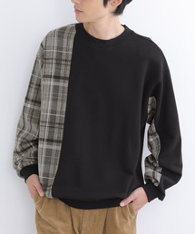 osharewalker | 【廃盤】『チェック柄アシメ切替スウェット』(スウェット)