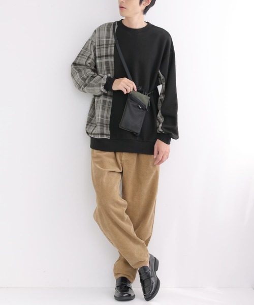 osharewalker(オシャレウォーカー)の「【廃盤】『チェック柄アシメ切替スウェット』(スウェット・メンズ・ブラック/カーキ・3/2)」の11枚目の写真