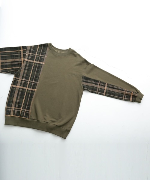 osharewalker(オシャレウォーカー)の「【廃盤】『チェック柄アシメ切替スウェット』(スウェット・メンズ・ブラック/カーキ・3/2)」の16枚目の写真