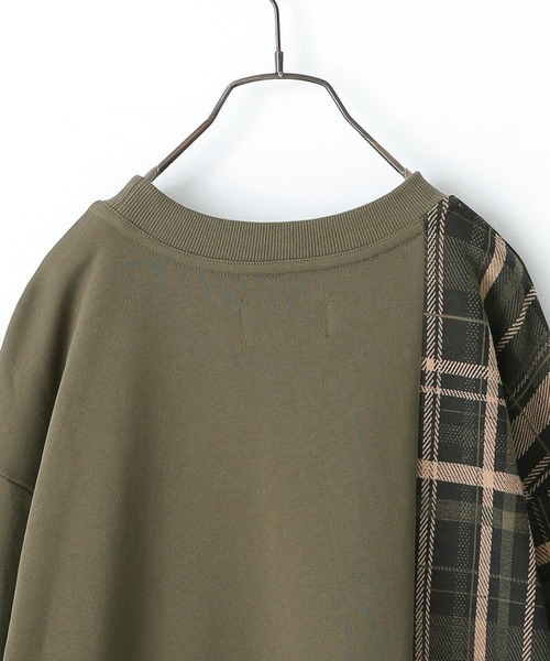 osharewalker(オシャレウォーカー)の「【廃盤】『チェック柄アシメ切替スウェット』(スウェット・メンズ・ブラック/カーキ・3/2)」の18枚目の写真