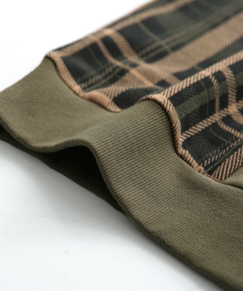 osharewalker(オシャレウォーカー)の「【廃盤】『チェック柄アシメ切替スウェット』(スウェット・メンズ・ブラック/カーキ・3/2)」の21枚目の写真