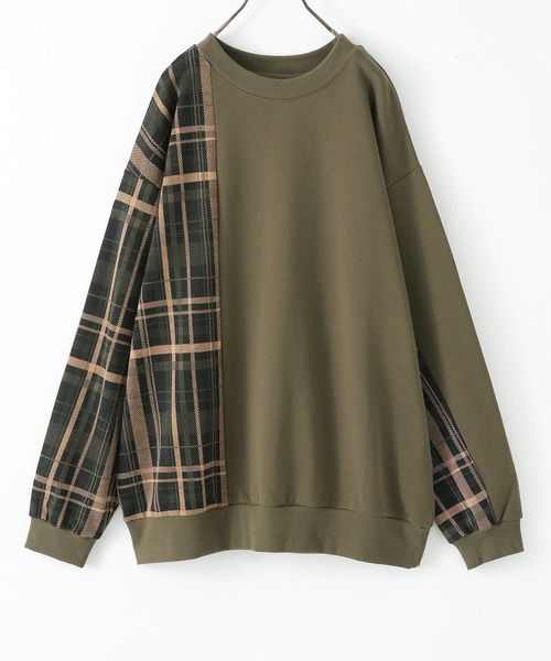 osharewalker(オシャレウォーカー)の「【廃盤】『チェック柄アシメ切替スウェット』(スウェット・メンズ・ブラック/カーキ・3/2)」の22枚目の写真