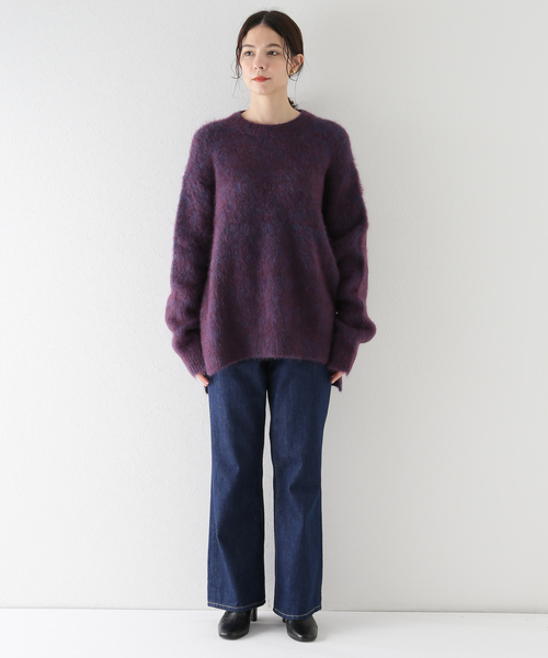 TELA（テラ）の「【TELA /テラ】モヘアクルーKN：ニット（ニット/セーター・レディース・パープル・LARGE）」の6枚目の写真