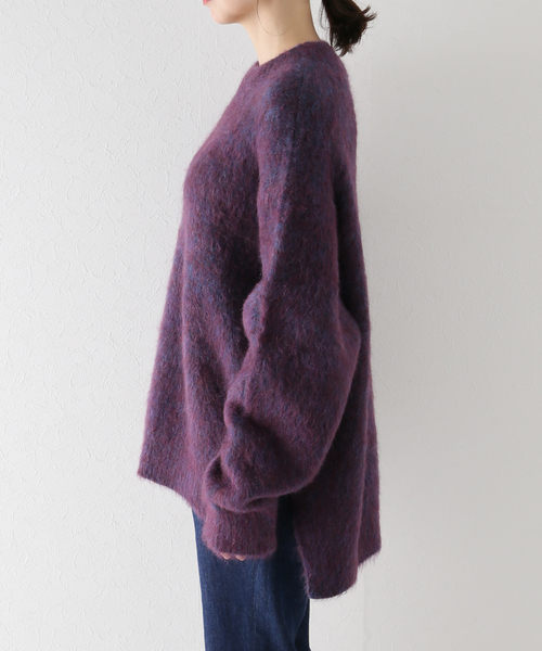 TELA（テラ）の「【TELA /テラ】モヘアクルーKN：ニット（ニット/セーター・レディース・パープル・LARGE）」の12枚目の写真