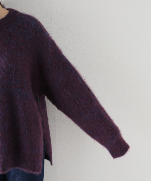 TELA（テラ）の「【TELA /テラ】モヘアクルーKN：ニット（ニット/セーター・レディース・パープル・LARGE）」の5枚目の写真