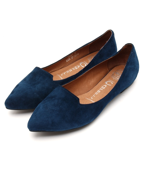 Jeffrey Campbell（ジェフリーキャンベル）の「スエードポインテッドフラットシューズ（バレエシューズ・レディース・ブラック/ブルー/オレンジ/グリーン/ワイン・37/36/38/39/35）」の4枚目の写真