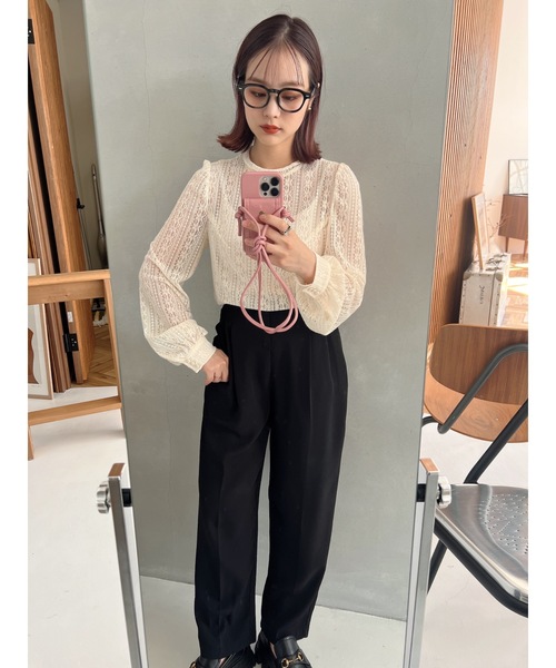 JUMELLE（ジュメロ）の「シアーレーストップ（その他トップス・レディース・ブラック/クリーム・FREE）」の8枚目の写真