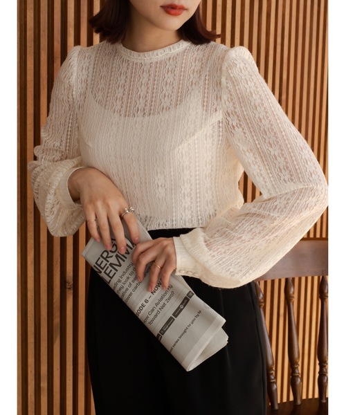 JUMELLE（ジュメロ）の「シアーレーストップ（その他トップス・レディース・ブラック/クリーム・FREE）」の21枚目の写真