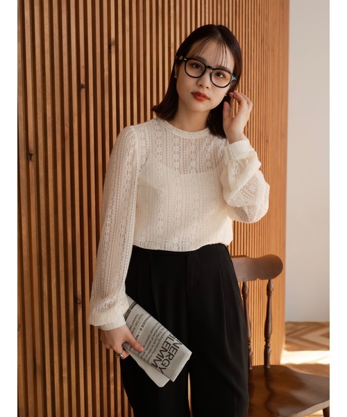 JUMELLE（ジュメロ）の「シアーレーストップ（その他トップス・レディース・ブラック/クリーム・FREE）」の22枚目の写真