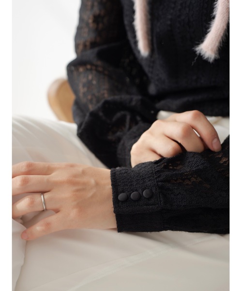 JUMELLE（ジュメロ）の「シアーレーストップ（その他トップス・レディース・ブラック/クリーム・FREE）」の9枚目の写真